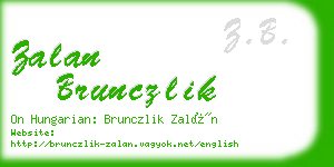 zalan brunczlik business card